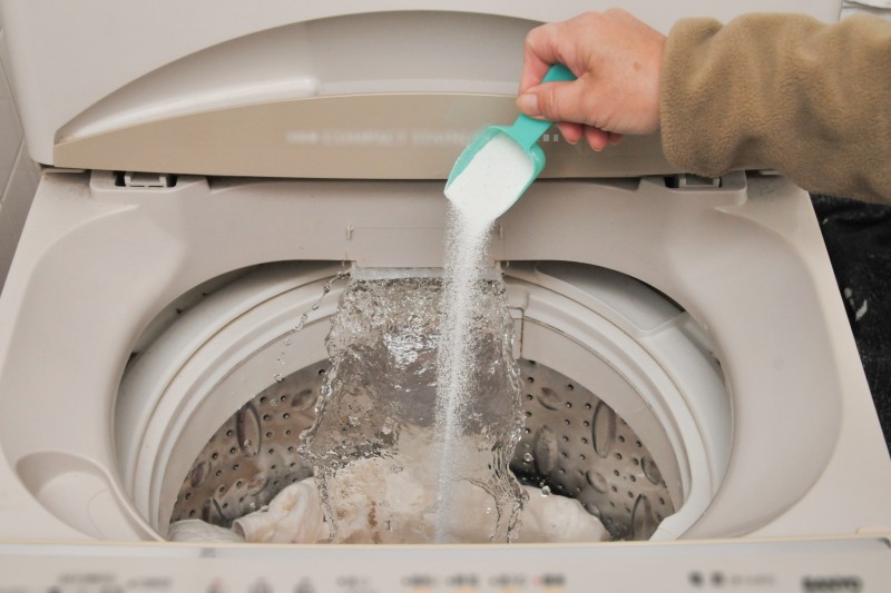 Laser particle size analyzer testing on laundry detergent